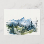 Hochzeitsempfehlung für Blaugrün-Wälder Begleitkarte (Rückseite)