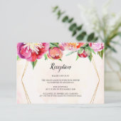 Hochzeitsempfehlung für die braunen Korallen Begleitkarte (Stehend Vorderseite)