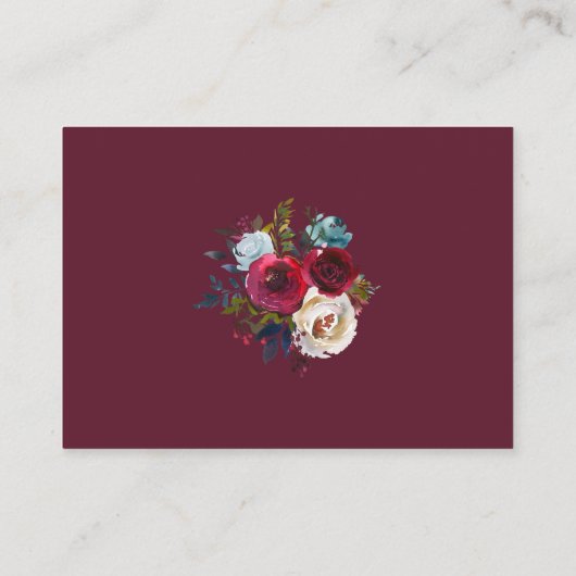 Hochzeitsempfehlung für die Hochzeitsfeier im Burg Begleitkarte (Rückseite)