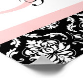Hochzeitsempfehlung für die Monogramm-Damaske mit  Poster (Ecke)