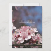Hochzeitsempfehlung für hübsche Rosa Kirschblüte Einladung (Rückseite)