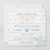 Hochzeitsempfehlung für Nautical Beach Einladung (Rückseite)