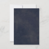 Hochzeitsempfehlung für Navy Blue & Rose Gold Foil Einladung (Rückseite)