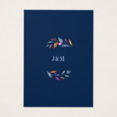 Hochzeitsempfehlung für Navy Blush Pink Floral Mon (Rückseite)