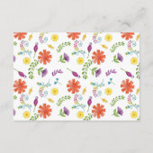 Hochzeitsempfehlung für Spanisch-Fiesta-Hochzeitsf Begleitkarte (Rückseite)