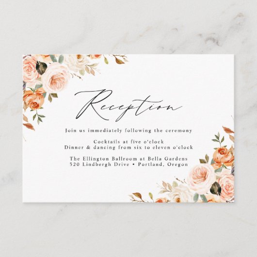 Hochzeitsempfehlung für Wasserfarben Begleitkarte (Vorderseite)