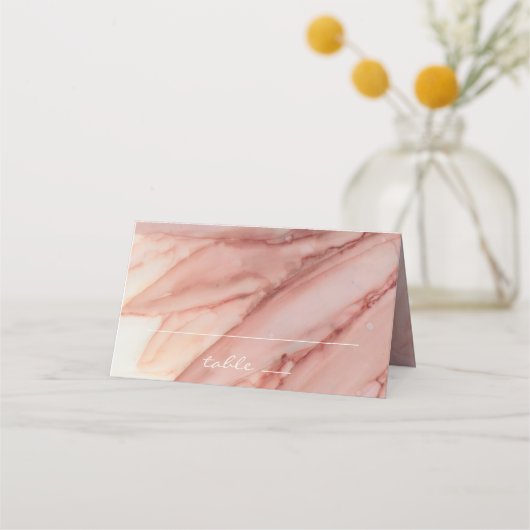 Hochzeitsempfehlung geklappt Zeltkarte Schöne Pink Platzkarte (Vorderseite)