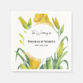 Hochzeitsempfehlung Gelbe Tageslilien Serviette (Vorderseite)