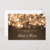 Hochzeitsempfehlung Karte Gold Funkelleuchten (Vorne/Hinten)