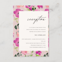 Hochzeitsempfehlung mit hellrosa Aquarellfarben