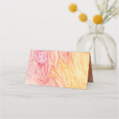 Hochzeitsempfehlung Zelt-Karte Frische Blume Platzkarte (Rückseite)