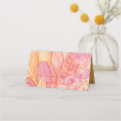 Hochzeitsempfehlung Zelt-Karte Frische Blume Platzkarte (Vorderseite)