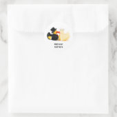 Hochzeitsenten 2 runder aufkleber (Tasche)