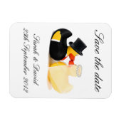 Hochzeitsenten 2 ... speichern Sie den Datums-Magn Magnet (Horizontal)