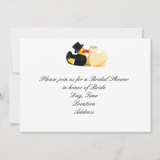 Hochzeitsenten 3 - Brautparty Einladung (Rückseite)