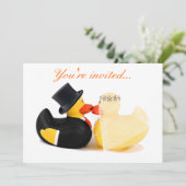 Hochzeitsenten 3 - Einladung zur Hochzeit (Stehend Vorderseite)