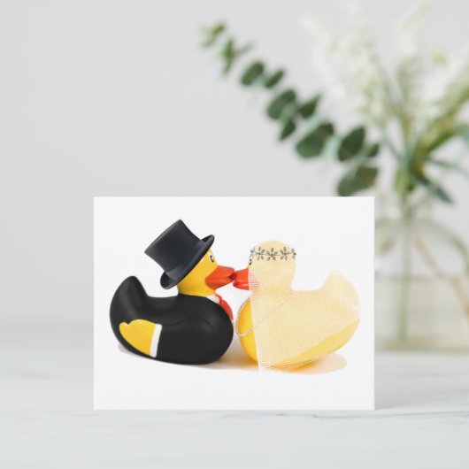 Hochzeitsenten 3 postkarte (Stehend Vorderseite)