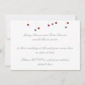 Hochzeitsenten 3 und 2 Herzen Einladung zur Hochze (Rückseite)