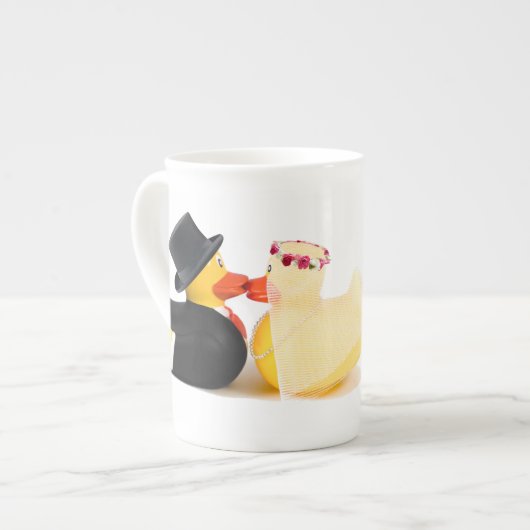 Hochzeitsenten 4 ... Keramik Tasse (Vorderseite Links)