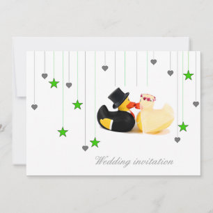 Hochzeitsenten 4 Sterne & Herzen Hochzeitseinladun Einladung