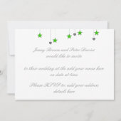 Hochzeitsenten 4 Sterne & Herzen Hochzeitsreise Ei Einladung (Rückseite)