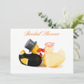 Hochzeitsenten - Brautparty Einladung (Stehend Vorderseite)