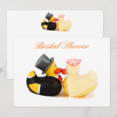 Hochzeitsenten - Brautparty Einladung (Vorne/Hinten)