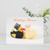 Hochzeitsenten - Polterabend Einladung (Stehend Vorderseite)