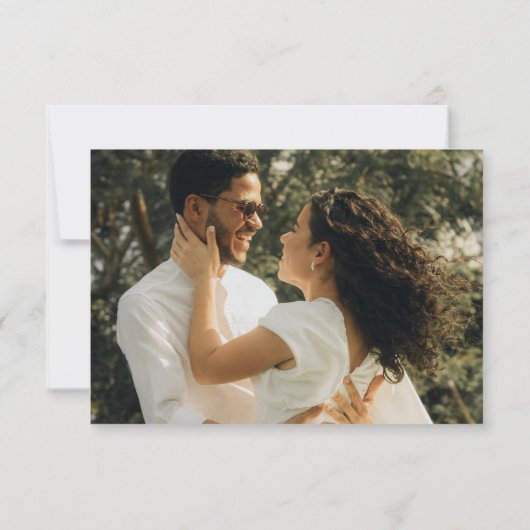 Hochzeitsereignisänderung rette das neue Datum gra Save The Date (Rückseite)