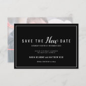 Hochzeitsereigniswechsel rette das neue Datum Schw Save The Date (Vorne/Hinten)