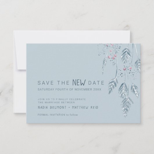 Hochzeitsereigniswechsel rette das neue Datum stau Save The Date (Vorderseite)