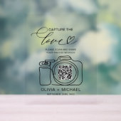 Hochzeitserfassung der Liebe QR Code Foto Share Acrylschild (Neutral)