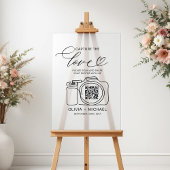 Hochzeitserfassung der Liebe QR Code Foto Share Acrylschild