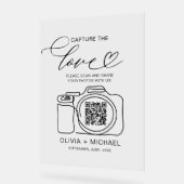 Hochzeitserfassung der Liebe QR Code Foto Share Acrylschild (Winkel)