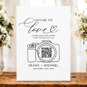 Hochzeitserfassung der Liebe QR Code Foto Share Begleitkarte