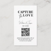 Hochzeitserfassung die Liebe | Foto Sharing QR Cod Begleitkarte (Vorderseite)