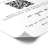 Hochzeitserfassung die Liebe | Foto Sharing QR Cod Poster (Ecke)