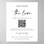 Hochzeitserfassung die Liebe | Foto Sharing QR Cod Poster (Vorne)