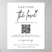 Hochzeitserfassung die Liebe | Foto Sharing QR Cod Poster (Vorne)