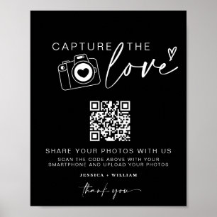 Hochzeitserfassung die Liebe   Foto Sharing QR Cod Poster