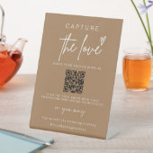 Hochzeitserfassung die Liebe | Foto Sharing QR Cod Sockelschild (In Situ)