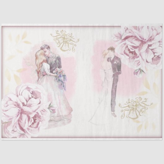 Hochzeitserie-Design 5 Seidenpapier (Vorderseite)