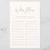 Hochzeitserie Memory Terracotta Brautparty Game (Vorderseite)