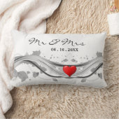 Hochzeitserinnerung Monogramm Liebe Akzent Kissen (Decke)