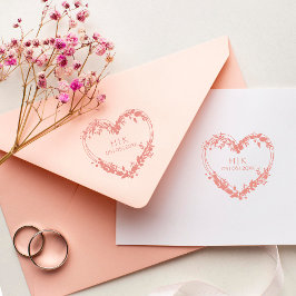 Hochzeitserinnerungen und Wildblumen Gummistempel