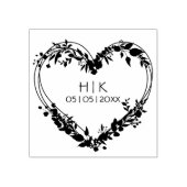 Hochzeitserinnerungen und Wildblumen Gummistempel (Prägung)