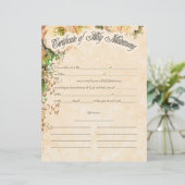 Hochzeitserklärung (Stehend Vorderseite)