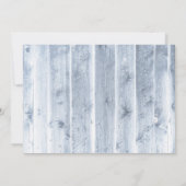 Hochzeitserklärung Dusty Blue Wood Ankündigung (Rückseite)