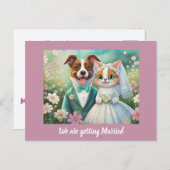 Hochzeitserklärung Save the Date Vorlage Postkarte (Vorne/Hinten)