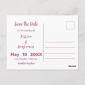 Hochzeitserklärung Save the Date Vorlage Postkarte (Rückseite)